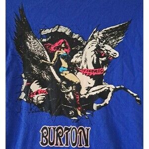 Burton Colarco T Shirt Mens 2XL Blue Crew Neck Short Sleeve Graphic